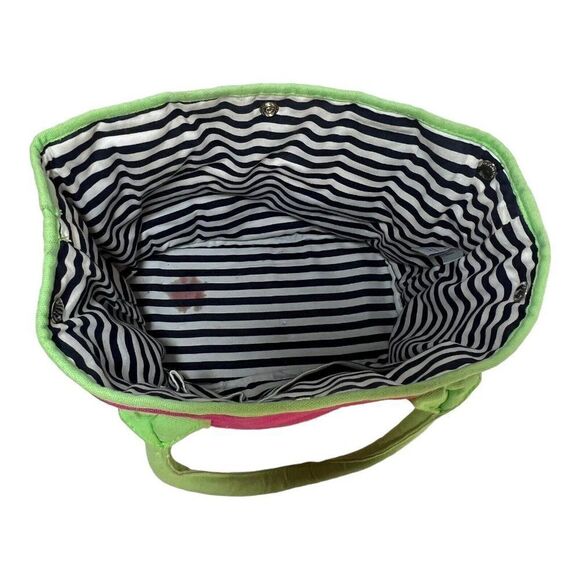 Cape Cod green and pink durable tote bag from Cuffy's Hot Pink Green Souvenir - Picture 4 of 9
